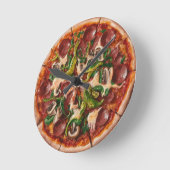 Horloge Ronde Pizza Suprême (Angle)