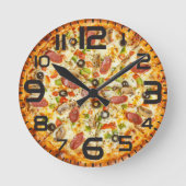 Horloge Ronde Pizza Tranchée (Recto)