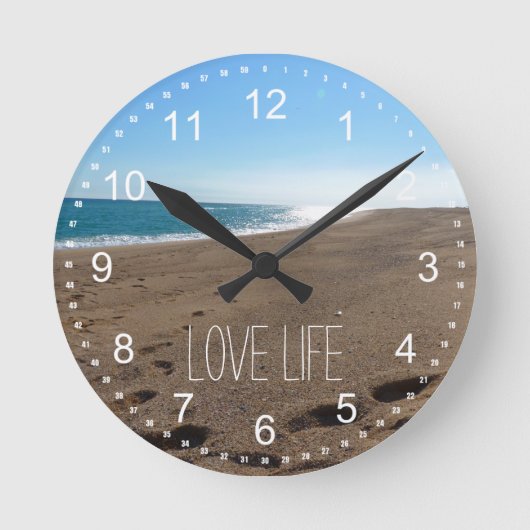 Horloge Ronde Plage avec devis (Recto)
