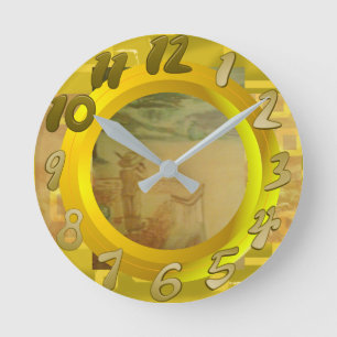 Horloge Ronde Plage Concert Abstrait