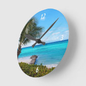 Horloge Ronde Plage des Caraïbes (Angle)