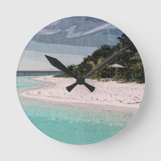 Horloge Ronde Plage, Paradis, Île (Recto)