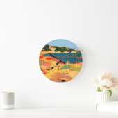 Horloge Ronde Plage vintage Côte d'Azur (Maison)