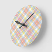 Horloge Ronde Plaid Pastel (Angle)