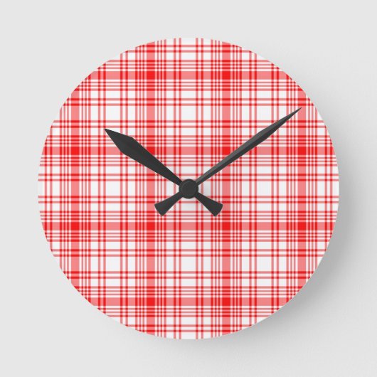 Horloge Ronde Plaid rouge (Recto)