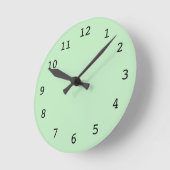 Horloge Ronde Plain green clock (Angle)