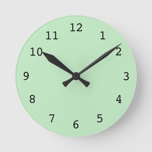 Horloge Ronde Plain green clock (Recto)