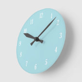 Horloge Ronde Plain light blue clock (Angle)