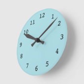 Horloge Ronde Plain light blue clock (Angle)