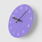 Horloge Ronde Plain purple (Angle)