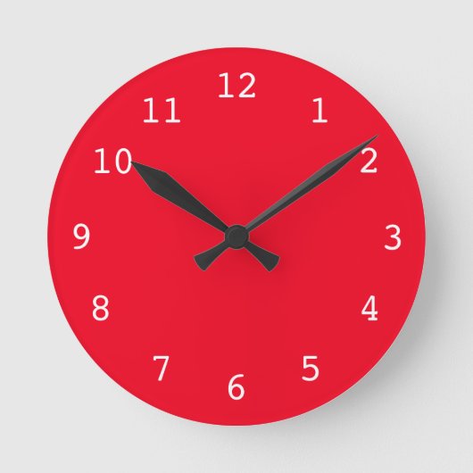 Horloge Ronde Plain red clock (Recto)