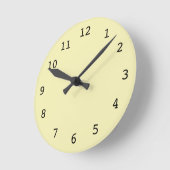 Horloge Ronde Plain yellow (Angle)