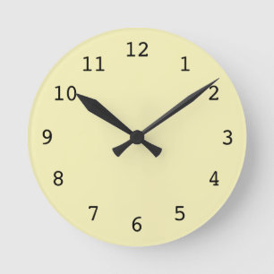 Horloge Ronde Plain yellow