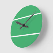 Horloge Ronde Plaisant Mer Vert Jumeau Blanc Horizontal Grandes (Angle)