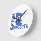 Horloge Ronde Plan de l'État du Minnesota de Poisson (Angle)