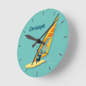 Horloge Ronde Planche à voile (Angle)