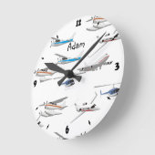 Horloge Ronde Planes aériennes (Angle)