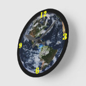 Horloge Ronde Planète Terre (Angle)