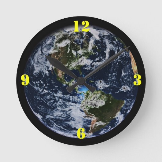 Horloge Ronde Planète Terre (Recto)