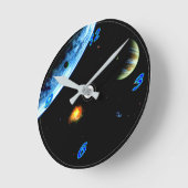 HORLOGE RONDE PLANÈTES SPATIALES (Angle)