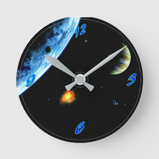 HORLOGE RONDE PLANÈTES SPATIALES (Recto)