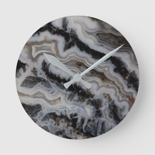 Horloge Ronde Plaque mixte de jasper Agate (Recto)