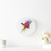 Horloge Ronde Plaques de peinture Abstraites Rainbow Lorikeet (Maison)