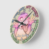 Horloge Ronde Playful family face (Angle)