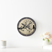 Horloge Ronde Pleine lune Chat Temps Whimsical (Maison)