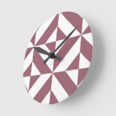 Horloge Ronde Plum Geometric Deco Cube Pattern (Angle)