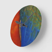 Horloge Ronde Plumes d'Ara (Angle)