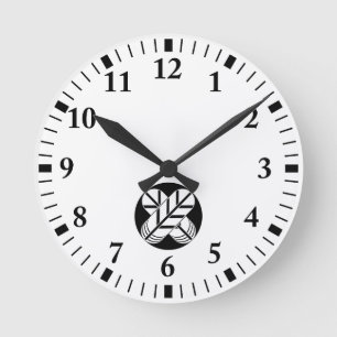 Horloge Ronde Plumes de faucon de Shirakawa