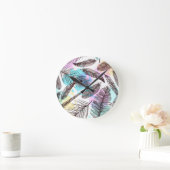 Horloge Ronde Plumes de paquetage (Maison)