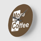 Horloge Ronde Plus de tableau périodique du café (Angle)