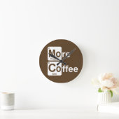 Horloge Ronde Plus de tableau périodique du café (Maison)