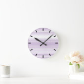 Horloge Ronde Poignée rayures violettes (Maison)