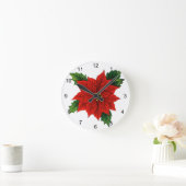 Horloge Ronde Poinsettia (Maison)