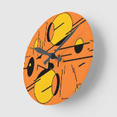 Horloge Ronde Pointe du Monstre Atomique - Ken Gage MCM Art (Angle)