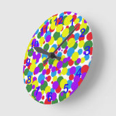 Horloge Ronde Points colorés (Angle)