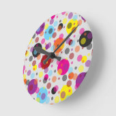 Horloge Ronde Points colorés (Angle)