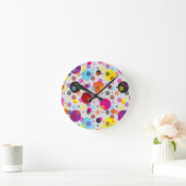 Horloge Ronde Points colorés (Maison)