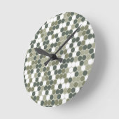 Horloge Ronde Points verts (Angle)