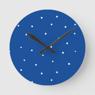 Horloge Ronde Pois blanc mignon
