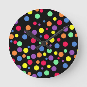 Horloge Ronde Pois colorés