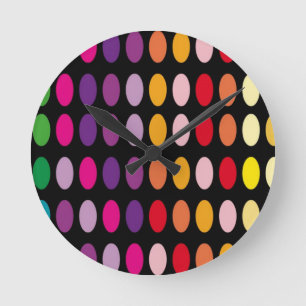 Horloge Ronde Pois colorés