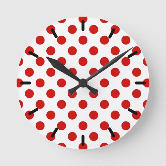 Horloge Ronde Pois rouges et blancs (Recto)