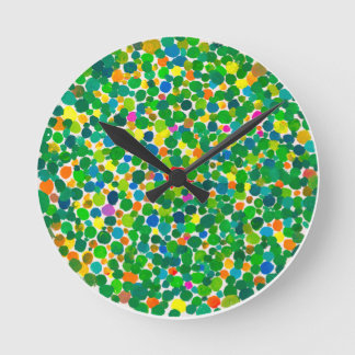 Horloge Ronde Pois sur terre (aucun texte)