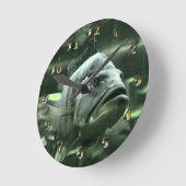 Horloge Ronde Poisson aquatique moche (Angle)