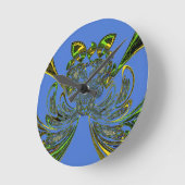 Horloge Ronde Poisson de plumes (Angle)