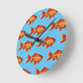 Horloge Ronde Poisson d'or (Angle)